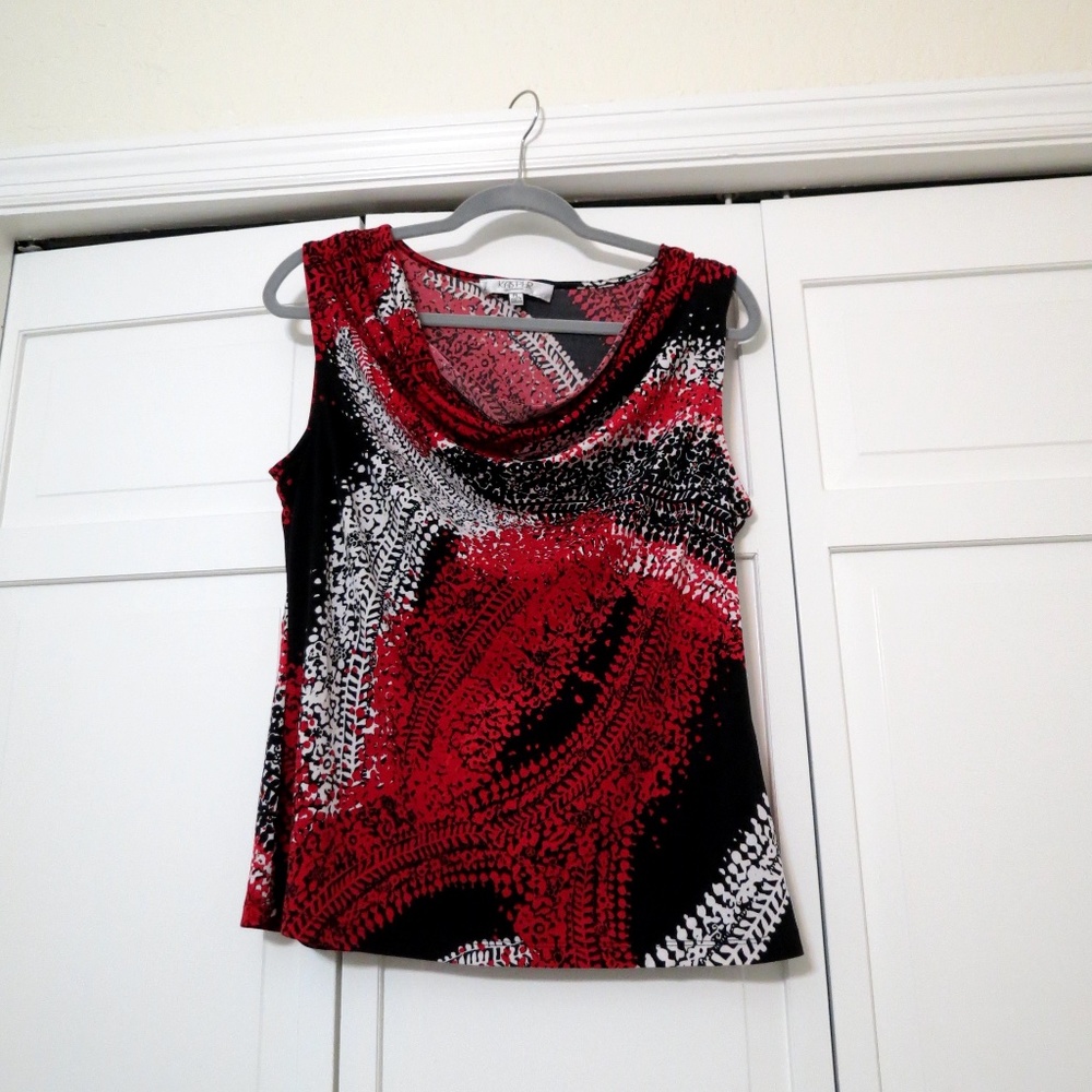 Kasper Red/Black Top